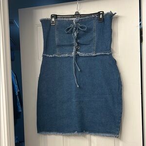 Blue Denim Corset Dress